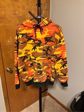 Rothco Orange, Yellow & Brown Camo Hoodie
